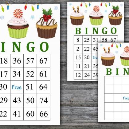 Christmas Cake Bingo Game,christmas Bingo..