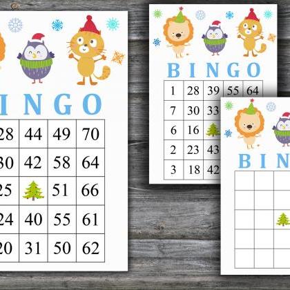 Christmas Animals Bingo Game,christmas Bingo..