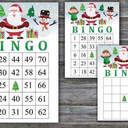 Happy Santa Claus Bingo Game,christmas Bingo..