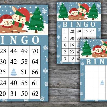Christmas Deer Bingo Game,merry Christmas Bingo..