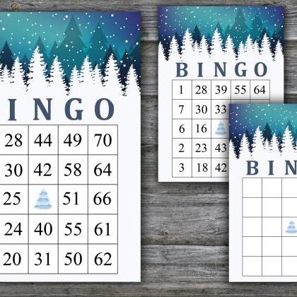 Christmas Landscape Bingo Game,merry Christmas..