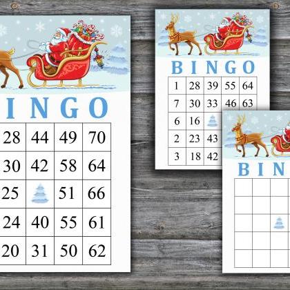 Santa Carriage Bingo Game,merry Christmas Bingo..