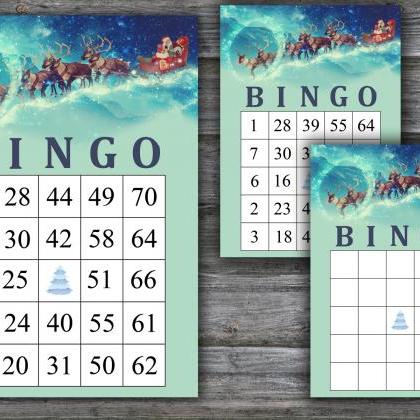 Santa Carriage Bingo Game,merry Christmas Bingo..