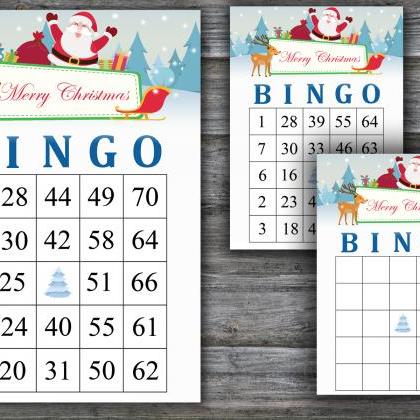 Happy Santa Claus Bingo Game,merry Christmas Bingo..