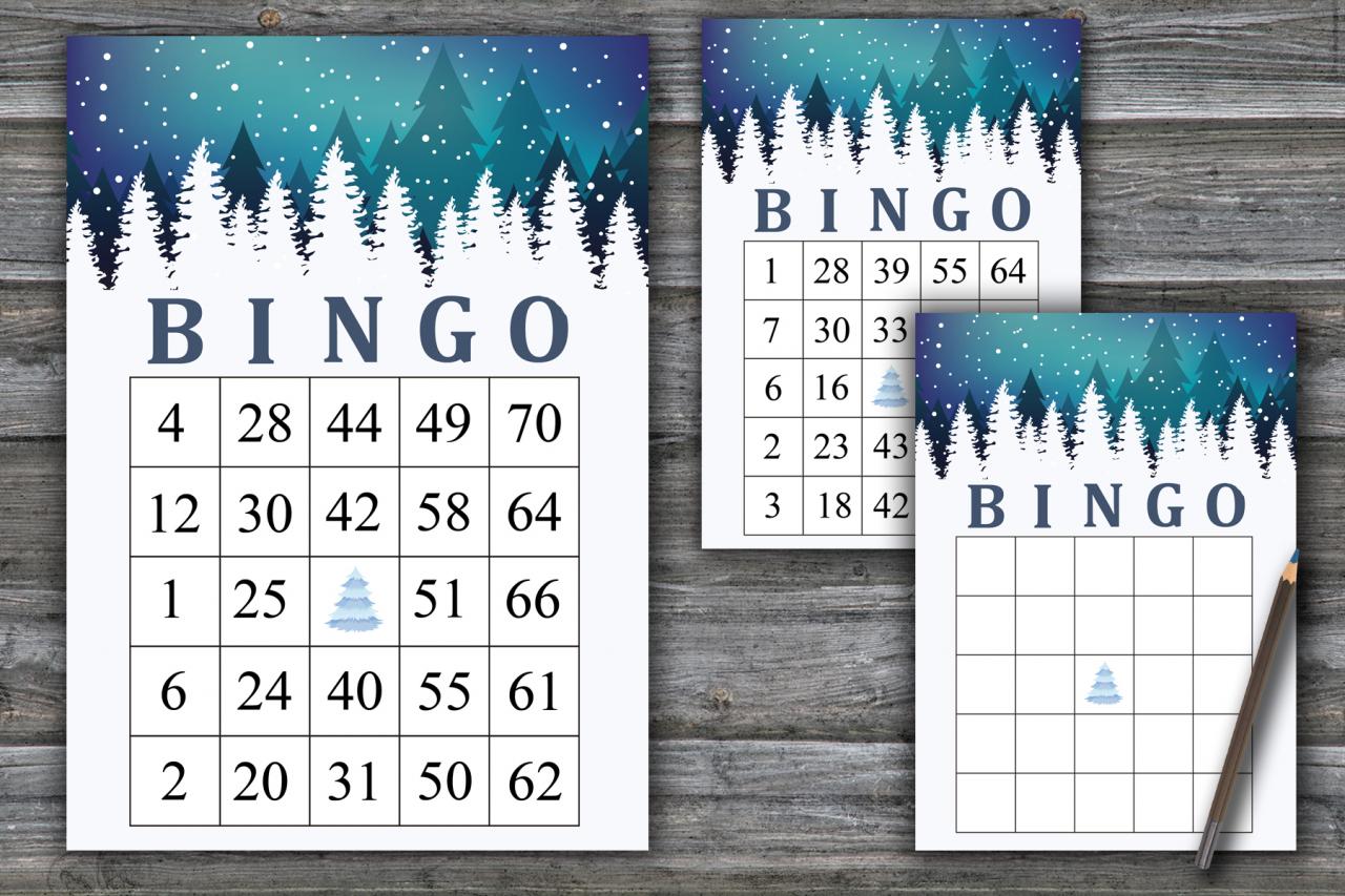 Christmas Landscape Bingo Game,merry Christmas Bingo Card,christmas Bingo Game,christmas Party Bingo,holiday Bingo Card,instant Download