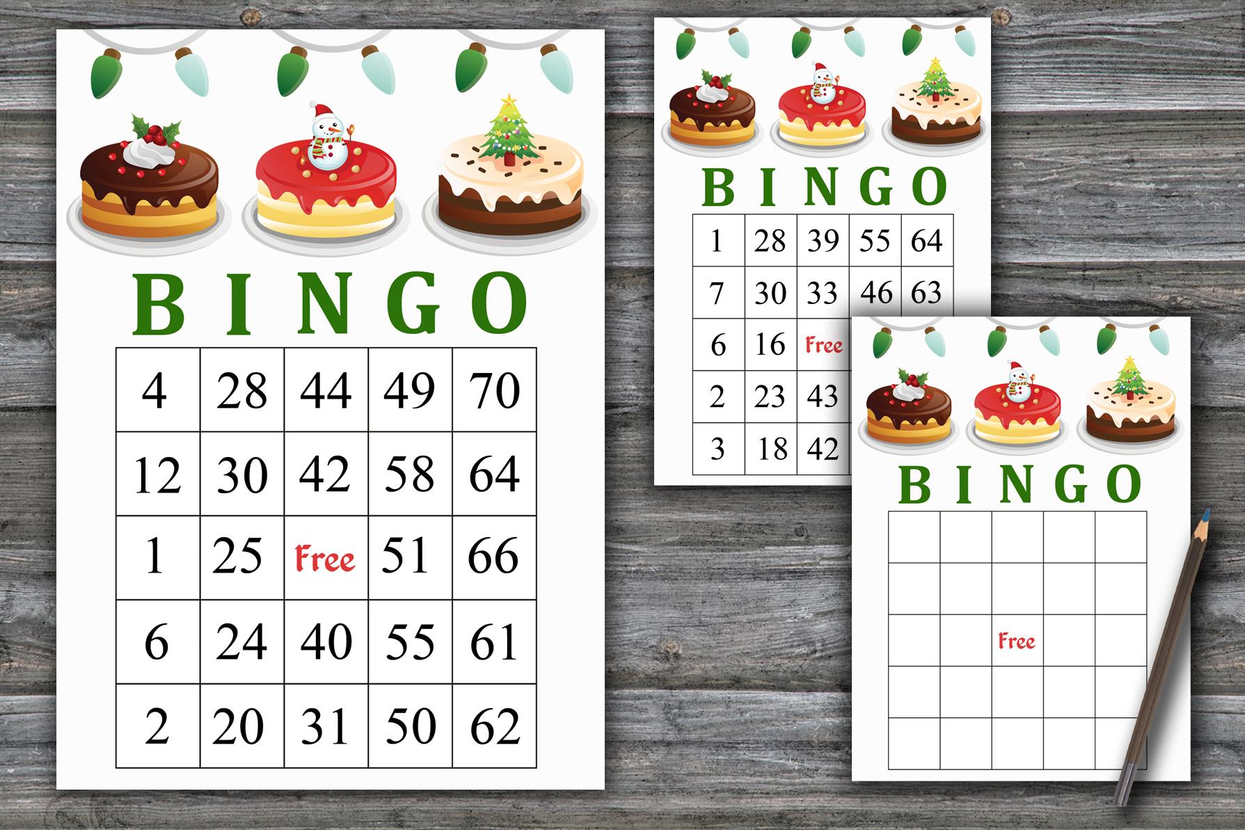 Christmas cake bingo game,Christmas bingo game,Christmas Party bingo,Holiday Bingo card,INSTANT DOWNLOAD