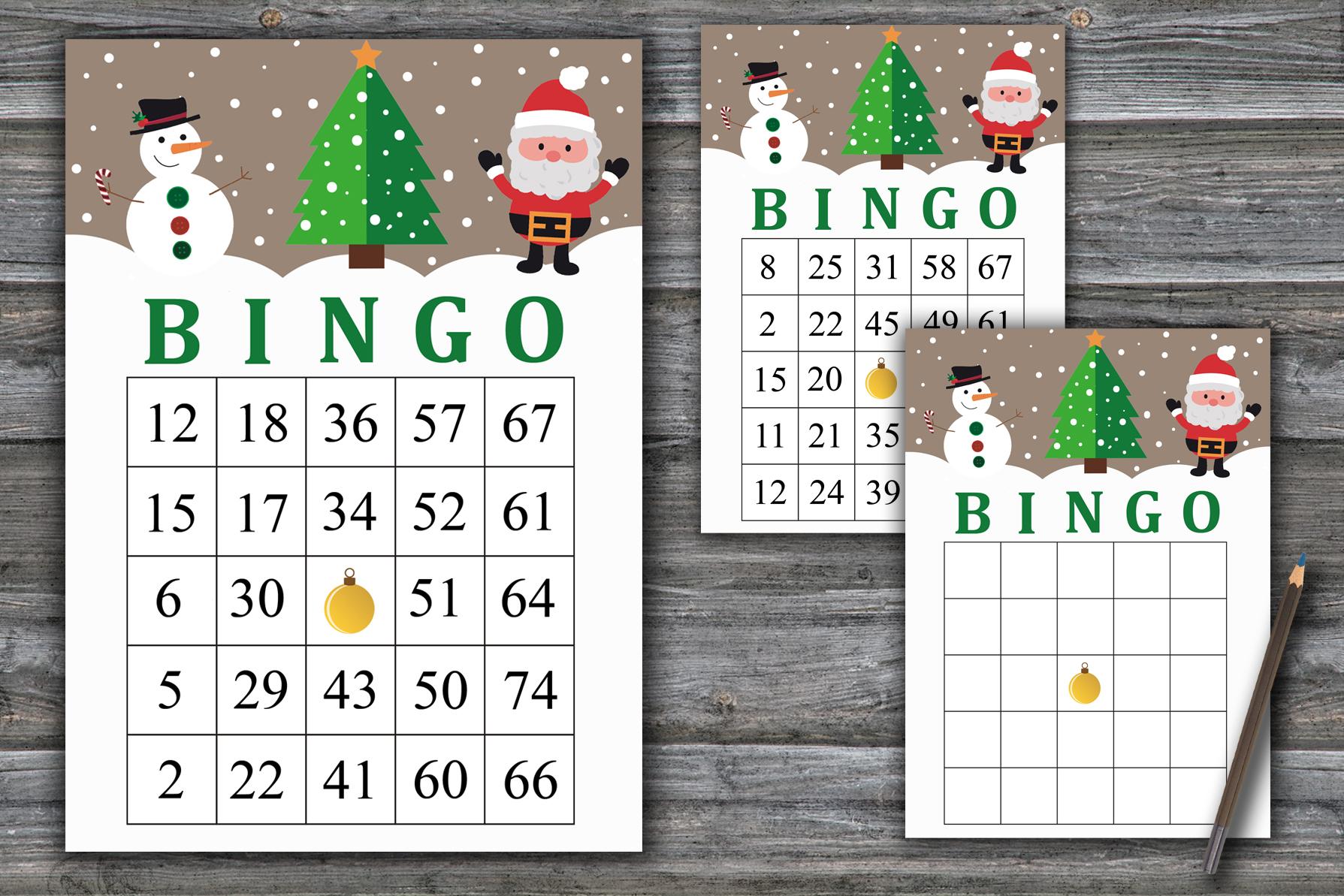 Santa claus and Snowman bingo game,Christmas bingo game,Christmas Party bingo,Holiday Bingo card,INSTANT DOWNLOAD