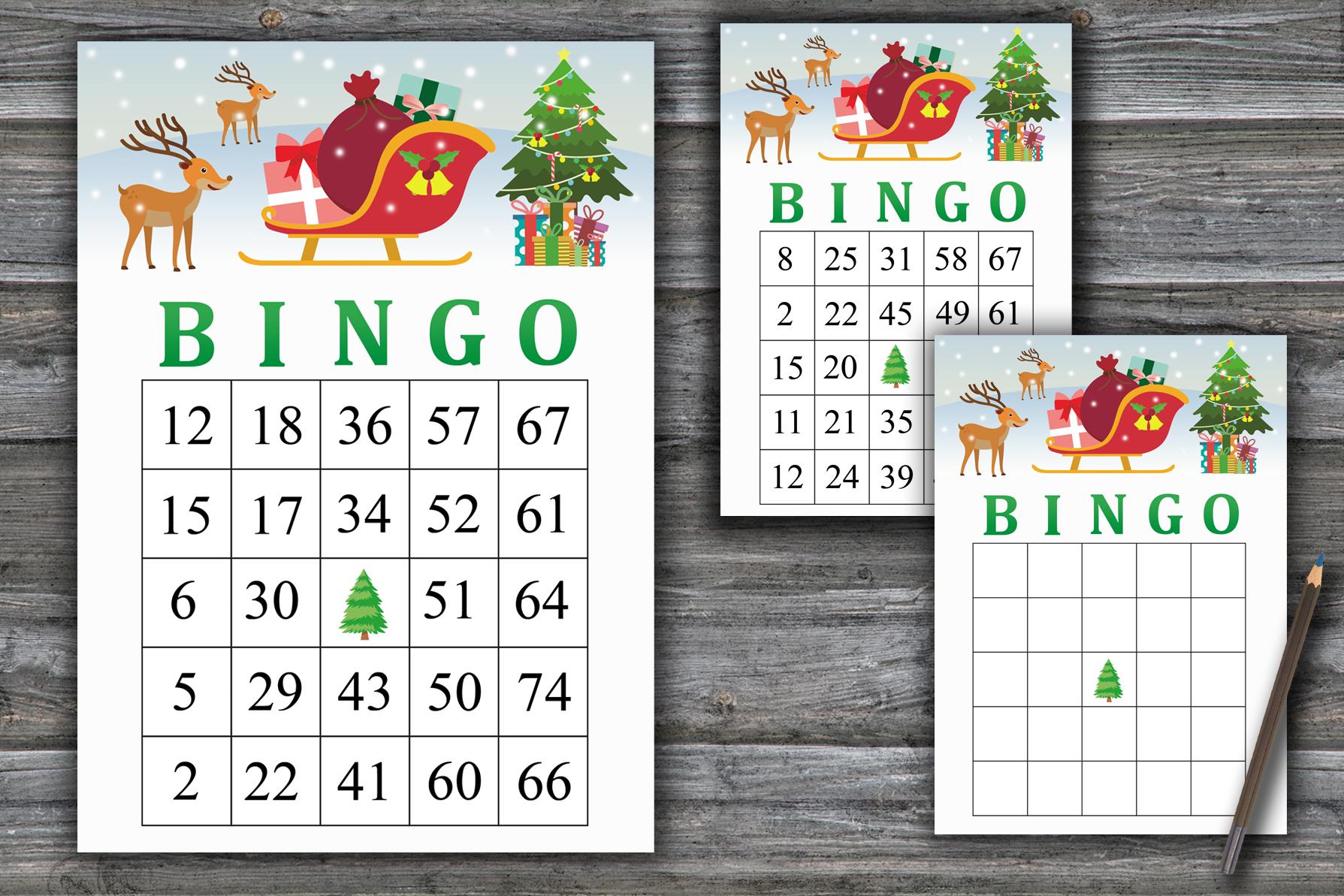 Rudolph bingo game,Santa claus sleigh bingo card,Christmas bingo game,Christmas Party bingo,Holiday Bingo card,INSTANT DOWNLOAD