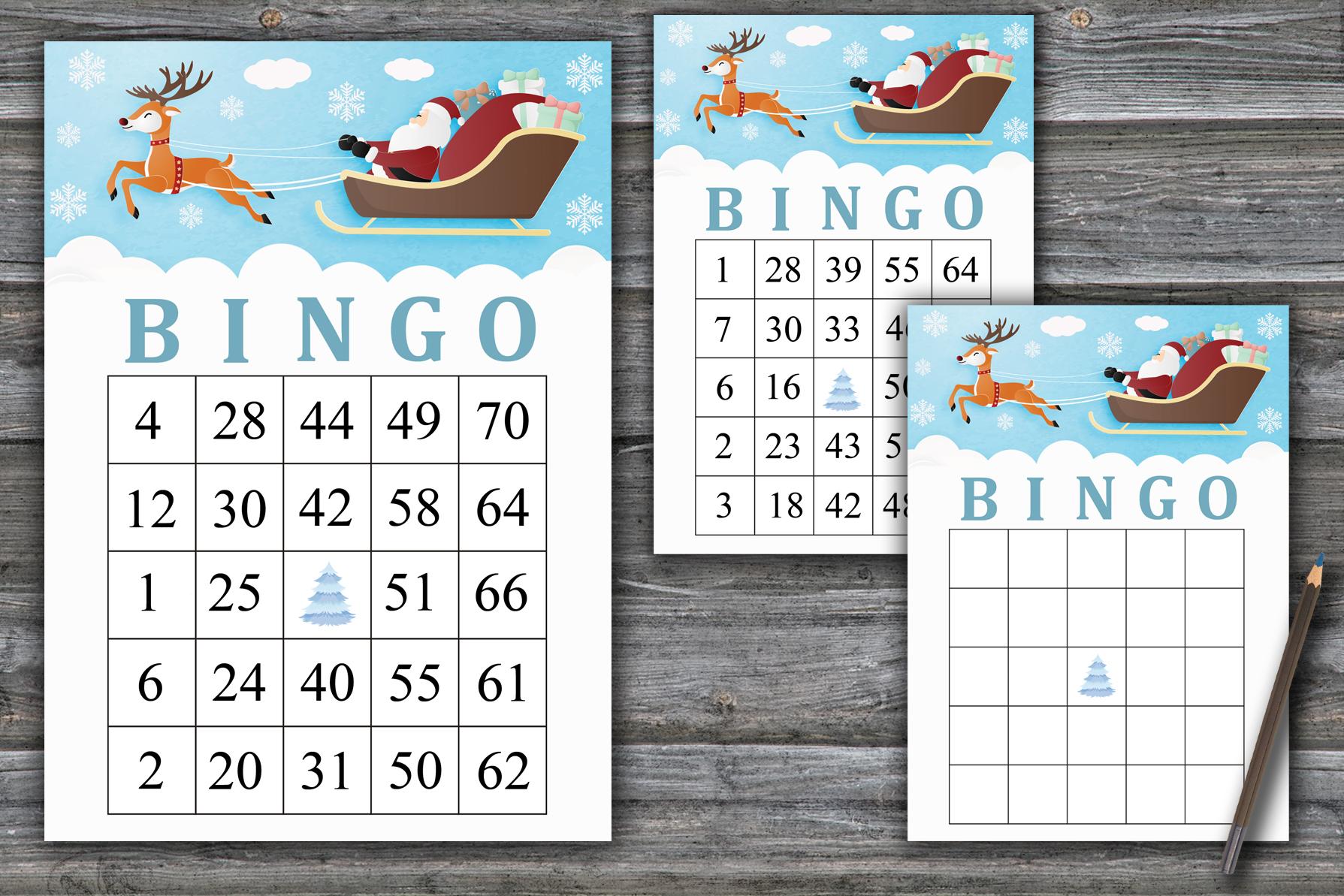 Santa carriage bingo game,Rudolph bingo card,Christmas bingo game,Christmas Party bingo,Holiday Bingo card,INSTANT DOWNLOAD