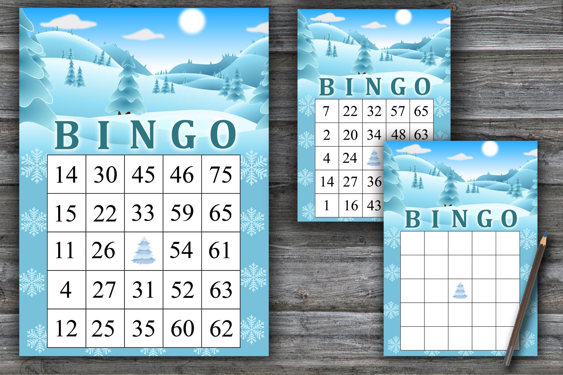 Winter landscape bingo game,Merry christmas bingo card,Christmas bingo game,Christmas Party bingo,Holiday Bingo card,INSTANT DOWNLOAD