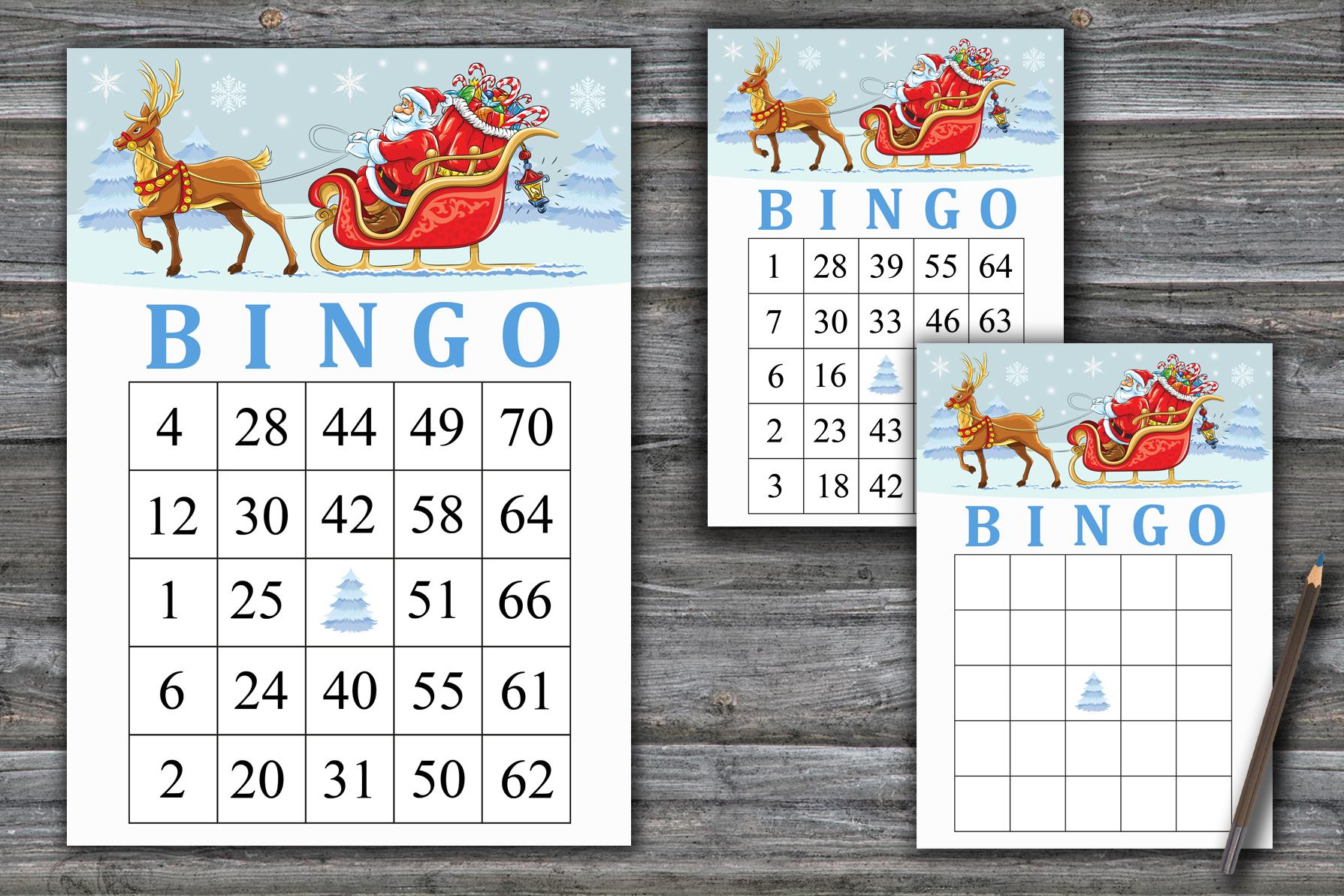 Santa carriage bingo game,Merry christmas bingo card,Christmas bingo game,Christmas Party bingo,Holiday Bingo card,INSTANT DOWNLOAD